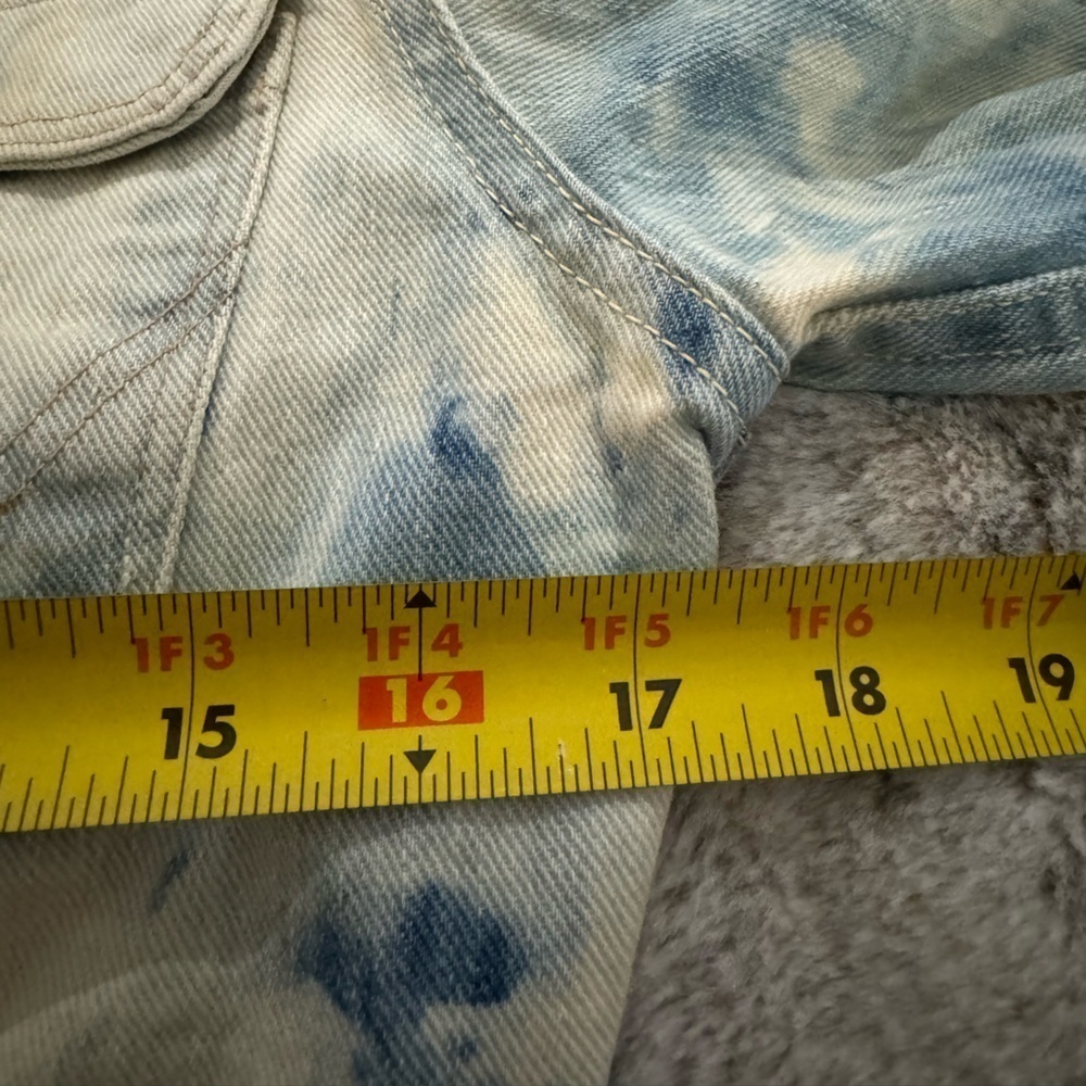 VTG 50s WRANGLER BLUE BELL DENIM SANFORIZED JACKET 34 Tie Dyed Hand Painted Cat - Picture 6 of 15